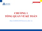 Bài giảng Nguyên lý kế toán - Chương 1: Tổng quan về kế toán (ĐH Hoa Sen)