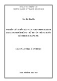 Luận văn Thạc sỹ Sinh học: Nghiên cứu phân lập nấm Purpureocillium Lilacinum để phòng trừ tuyến trùng bướu rễ Meloidogyne SP