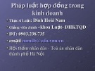 Bài giảng Pháp luật hợp đồng trong kinh doanh - ThS. Đinh Hoài Nam