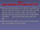 Bài giảng Cấu tạo và sửa chữa thông thường xe ô tô: Bài 5 - Bảo dưỡng kỹ thuật xe ô tô