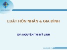 Bài giảng Luật Hôn nhân và gia đình (2014) - Nguyễn Thị Mỹ Linh