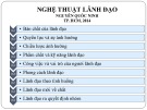 Bài giảng Nghệ thuật lãnh đạo: Chương 5 - Nguyễn Quốc Ninh