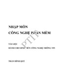 Bài giảng Nhập môn Công nghệ phần mềm - Trần Đình Quế