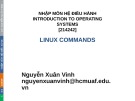 Bài giảng Nhập môn Hệ điều hành: Linux commands - Nguyễn Xuân Vinh