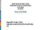 Bài giảng Nhập môn Hệ điều hành: File system - Nguyễn Xuân Vinh