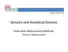 Lecture Sensors and analytical devices: Pressure measurement - Nguyễn Công Phương