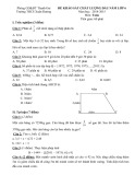 Đề kiểm tra khảo sát chất lượng đầu năm có đáp án môn: Toán 6 - Trường THCS Xuân Dương (Năm học 2014-2015)