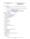 Thực tập sinh lý - Học phần 1