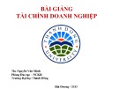 Bài giảng Tài chính doanh nghiệp: Chương 4 - ThS. Nguyễn Văn Minh