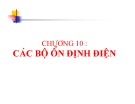 Bài giảng Chương 10: Các bộ ổn định điện