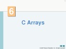 Lecture Charter 6: C Arrays