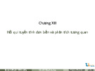 Bài giảng Xác suất thống kê ứng dụng trong kinh tế xã hội: Chương 12 - ĐH Thăng Long