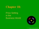 Lecture Basic Marketing: A global managerial approach - Chapter 18: Price setting in the business world