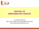 Bài giảng Thống kê ứng dụng trong kinh doanh: Chương 10 - ThS. Nguyễn Tiến Dũng