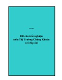 Đề thi trắc nghiệm Thị trường chứng khoán