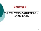 Bài giảng Kinh tế học - Chương 5: Thị trường cạnh tranh hoàn toàn