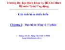 Bài giảng Giải tích hàm nhiều biến: Chương 2 - TS. Đặng Văn Vinh (P1)