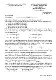 Đề thi thử chuẩn bị cho kỳ thi THPT quốc gia lần 4 năm 2015 có đáp án môn: Vật lí - Trường THPT chuyên sư phạm Hà Nội (Mã đề thi 111)