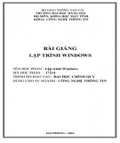 Bài giảng Lập trình Windows: Phần 2 - Đại học Hàng Hải