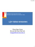 Bài giảng Lập trình Windows - Phạm Ngọc Hưng (ĐH Bách Khoa)