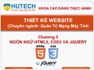 Bài giảng Thiết kế Website: Chương 5 - ThS. Dương Thành Phết