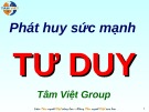 Bài giảng Phát huy sức mạnh tư duy