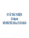 53 câu hỏi trắc nghiệm mô phôi tiêu hóa & tuần hoàn