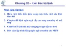 Bài giảng Kiến trúc máy tính: Chương 2 - Hà Lê Hòa Trung (Hệ đào tạo từ xa)