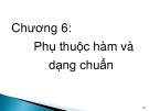 Bài giảng Cơ sở dữ liệu: Chương 6 - ĐH Công nghệ Thông tin