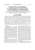 Ngữ pháp chức năng hệ thống và đánh giá ngôn ngữ “phi chuẩn” của giới trẻ hiện nay theo quan điểm của ngữ pháp chức năng hệ thống