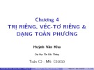 Bài giảng Toán C2: Chương 4 - ThS. Huỳnh Văn Kha