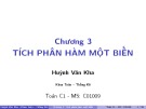 Bài giảng Toán C1: Chương 3 - ThS. Huỳnh Văn Kha