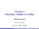 Bài giảng Toán C1: Chương 4 - ThS. Huỳnh Văn Kha