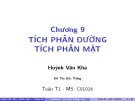 Bài giảng Toán T1: Chương 9 - ThS. Huỳnh Văn Kha