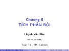 Bài giảng Toán T1: Chương 8 - ThS. Huỳnh Văn Kha