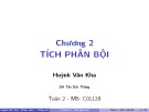 Bài giảng Toán 2: Chương 2 - ThS. Huỳnh Văn Kha