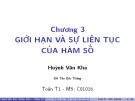 Bài giảng Toán T1: Chương 3 - ThS. Huỳnh Văn Kha