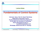 Lecture Fundamentals of control systems: Chapter 7 - TS. Huỳnh Thái Hoàng