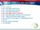 Bài giảng Triển khai ứng dụng mạng - Bài 5: Xây dựng Web, FPT server