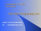 Bài thuyết trình Các loại màng quang học - Lê Nguyễn Bảo Thư