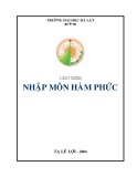 Giáo trình Nhập môn hàm biến phức - Tạ Lê Lợi