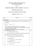 Đáp án đề thi tốt nghiệp cao đẳng nghề khóa 3 (2009-2012) - Nghề: Cắt gọt kim loại - Môn thi: Lý thuyết chuyên môn nghề - Mã đề thi: DA CGKL–LT19