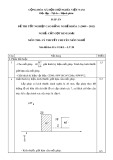 Đáp án đề thi tốt nghiệp cao đẳng nghề khóa 3 (2009-2012) - Nghề: Cắt gọt kim loại - Môn thi: Lý thuyết chuyên môn nghề - Mã đề thi: DA CGKL–LT20