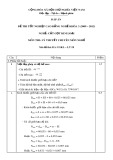 Đáp án đề thi tốt nghiệp cao đẳng nghề khóa 3 (2009-2012) - Nghề: Cắt gọt kim loại - Môn thi: Lý thuyết chuyên môn nghề - Mã đề thi: DA CGKL–LT18