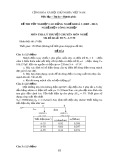 Đề thi tốt nghiệp cao đẳng nghề khóa 3 (2009-2012) - Nghề: Điện công nghiệp - Môn thi: Lý thuyết chuyên môn nghề - Mã đề thi: ĐCN-LT50