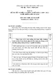 Đáp án đề thi tốt nghiệp cao đẳng nghề khoá 3 (2009-2012) - Nghề: Hướng dẫn du lịch - Môn thi: Thực hành nghề - Mã đề thi: DA HDDL-TH11