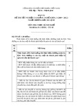 Đáp án đề thi tốt nghiệp cao đẳng nghề khoá 3 (2009-2012) - Nghề: Hướng dẫn du lịch - Môn thi: Thực hành nghề - Mã đề thi: DA HDDL-TH05