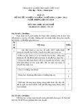 Đáp án đề thi tốt nghiệp cao đẳng nghề khoá 3 (2009-2012) - Nghề: Hướng dẫn du lịch - Môn thi: Thực hành nghề - Mã đề thi: DA HDDL-TH10