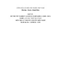 Đáp án đề thi tốt nghiệp cao đẳng nghề khóa 3 (2009-2012) - Nghề: Lắp đặt thiết bị cơ khí - Môn thi: Lý thuyết chuyên môn nghề - Mã đề thi: ĐA-LĐTBCK-LT03