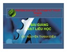 Bài giảng Vật liệu học: Tuần 1 - Nguyễn Thanh Điểu